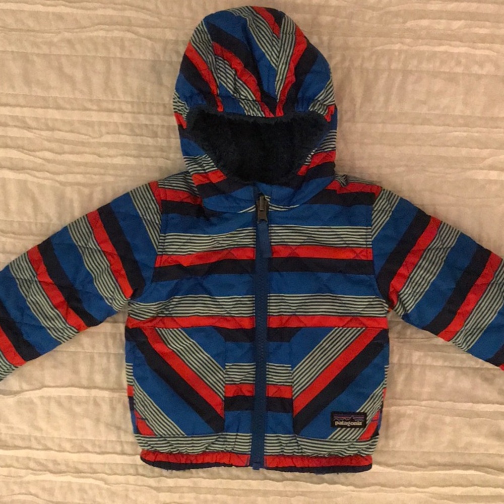 Patagonia boys reversible winter coat 12 mo